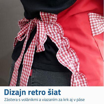 Obrázok z Retro zástera na varenie - červená