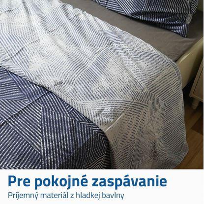 Obrázok Bavlnené obliečky - cik cak modré