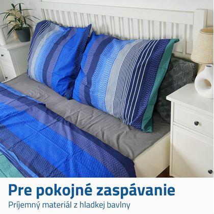 Obrázok z Bavlnené obliečky - modré pruhy