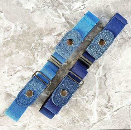  Džínový pružný pásek - tmavě modrý
