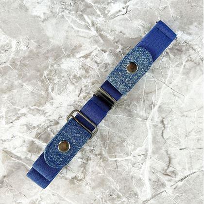  Džínový pružný pásek - tmavě modrý