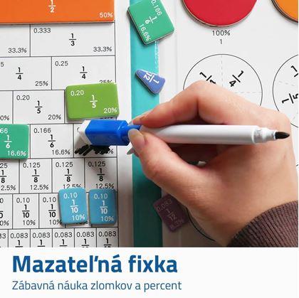 Obrázok z Magnetický pracovný zošit - počítame zlomky