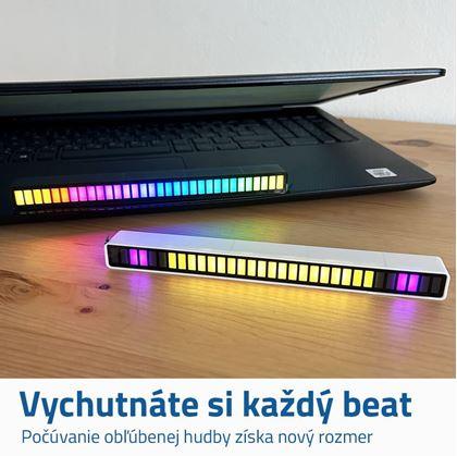 Obrázok z LED svetelný panel reagujúci na zvuk - biely