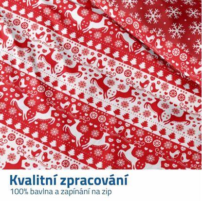Bavlněné povlečení - vánoční skandinávský vzor