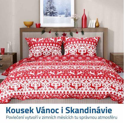 Bavlněné povlečení - vánoční skandinávský vzor