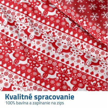 Bavlněné povlečení - vánoční skandinávský vzor