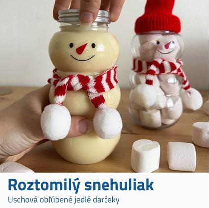 Obrázok z Fľaštička na domáci vaječniak - snehuliak