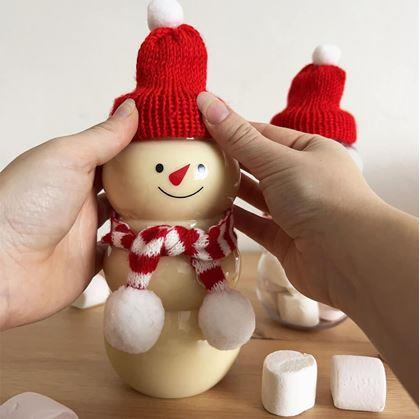 Obrázok z Fľaštička na domáci vaječniak - snehuliak