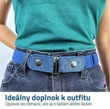  Džínový pružný pásek - tmavě modrý