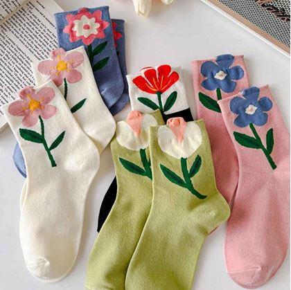 Ponožky s květy