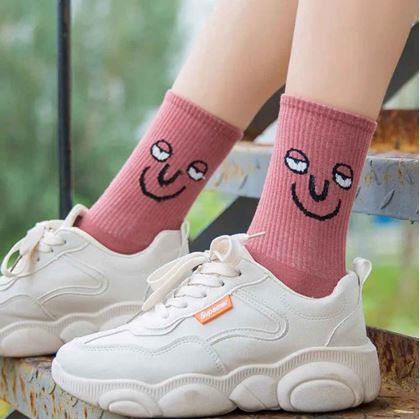 Vtipné ponožky emoce - spokojené