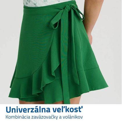 Obrázok z Krátka zavinovacia sukňa - zelená