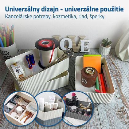 Stohovateľný organizér - biely