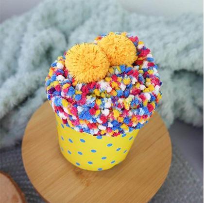 Obrázok z Ponožky v darčekovom balení - žltý cupcake