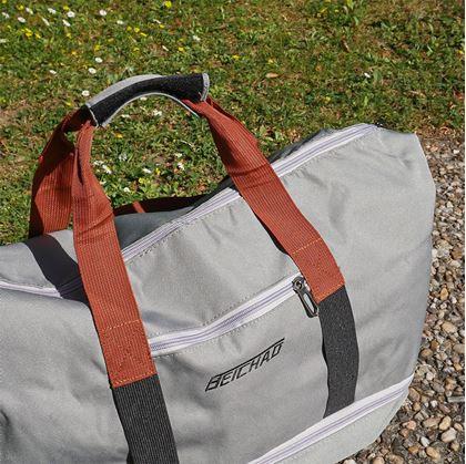 Obrázok z Cestovná taška s popruhom - šedo zelená