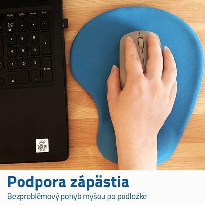 Obrázok z Ergonomická podložka pod myš - modrá