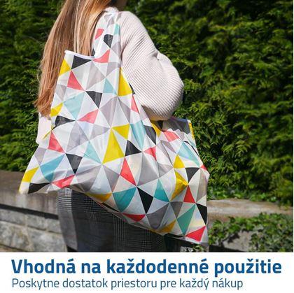 Obrázok z Veľká skladacia nákupná taška - trojuholníky