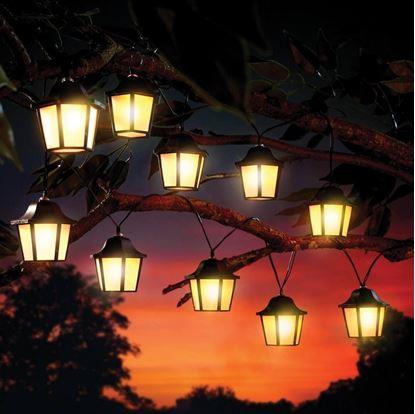 Solární LED řetěz - lucerny