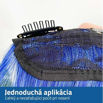 Ombré příčesek s klipy - modrý