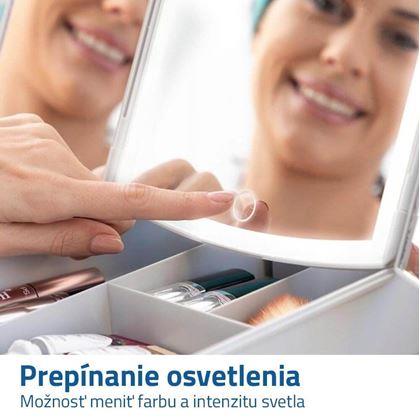 Obrázok z Skladacie kozmetické zrkadlo s LED osvetlením