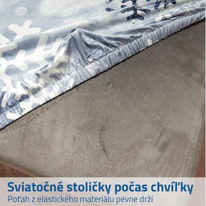 Obrázok z Poťah na stoličku s vianočným motívom - vločky