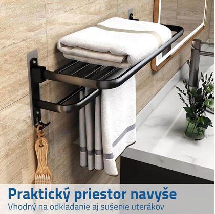 Obrázok z Sklápací vešiak na uteráky s háčikmi