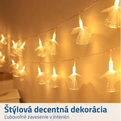 Obrázok z LED svetelná reťaz - kvety
