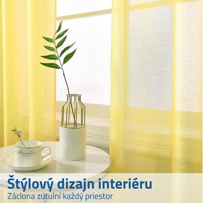 Obrázok z Voálová záclona 130 x 230 cm - žltá