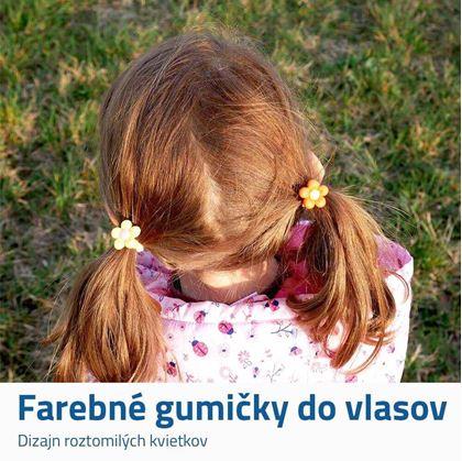 Obrázok z Detské gumičky do vlasov 10 ks - kvietky