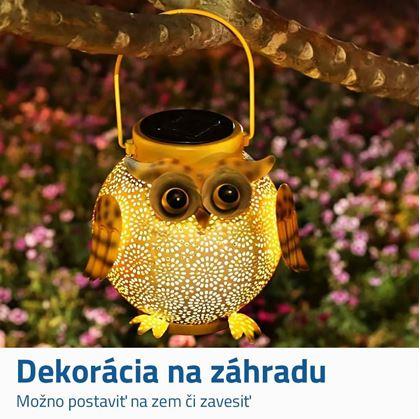 Obrázok z Solárna záhradná LED lucerna - sova