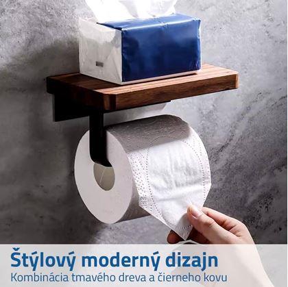 Obrázok z Držiak na toaletný papier s poličkou