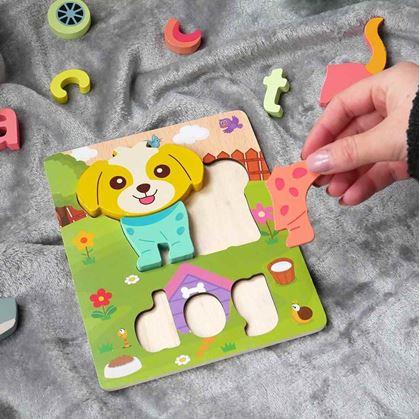 Obrázok z Anglické puzzle pre najmenších  -  psík