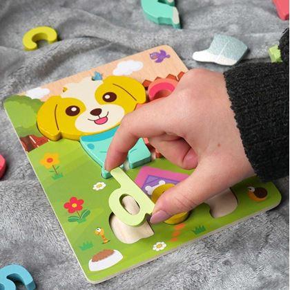 Obrázok z Anglické puzzle pre najmenších  -  psík