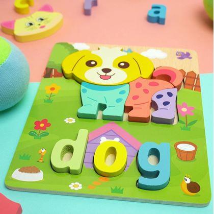 Obrázok z Anglické puzzle pre najmenších  -  psík