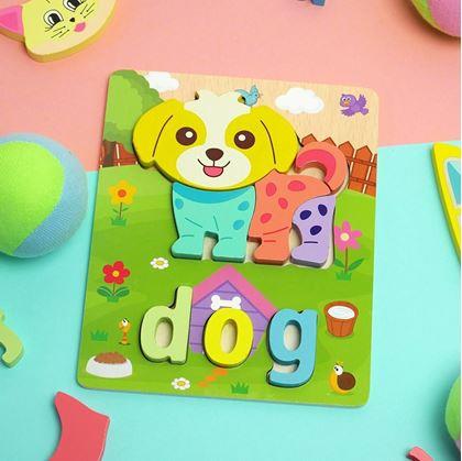 Obrázok z Anglické puzzle pre najmenších  -  psík