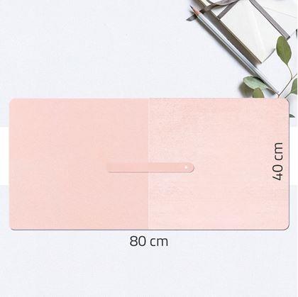 Obrázok z Prémiová koženková podložka pod myš a klávesnicu 80x40 cm -  růžová