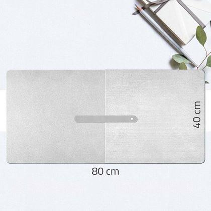 Obrázok z Prémiová koženková podložka pod myš a klávesnicu 80x40 cm -  svetlo sivá