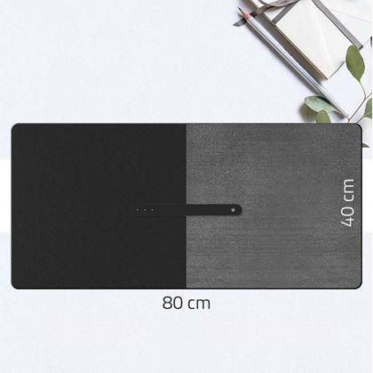 Obrázok z Prémiová koženková podložka pod myš a klávesnicu 80x40 cm -  čierna