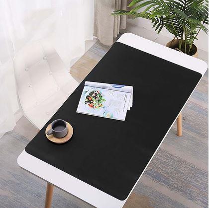 Obrázok z Prémiová koženková podložka pod myš a klávesnicu 80x40 cm -  čierna