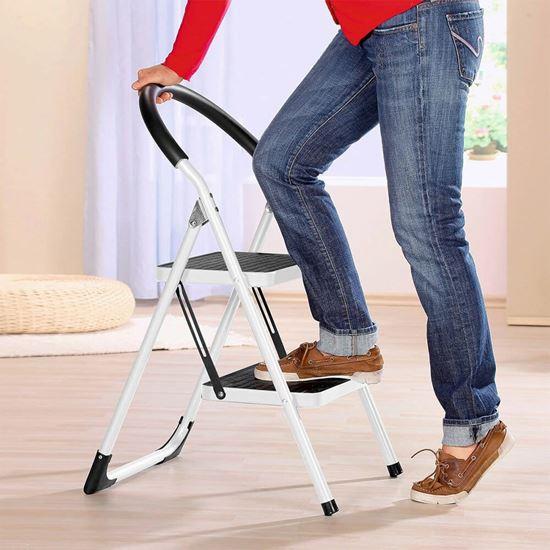 Obrázok z Skladacie kovové schodíky 2 stupne 83 cm