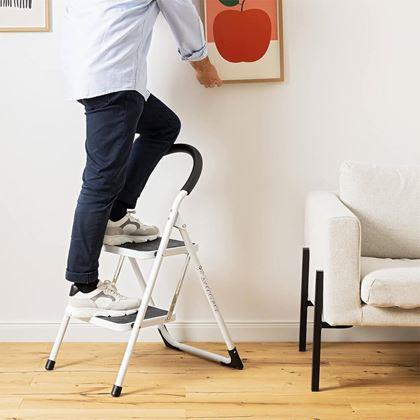 Obrázok z Skladacie kovové schodíky 2 stupne 83 cm