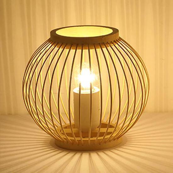 Obrázok z Bambusová stolná lampa s LED žiarovkou