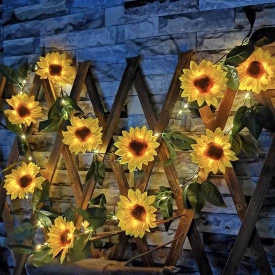 Obrázok z LED svetelný reťaz 2 m - slnečnice