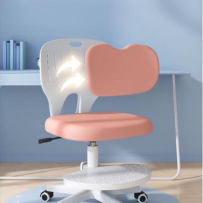 Obrázok z Detská rastúca otočná stolička k písaciemu stolu -  svetloružová