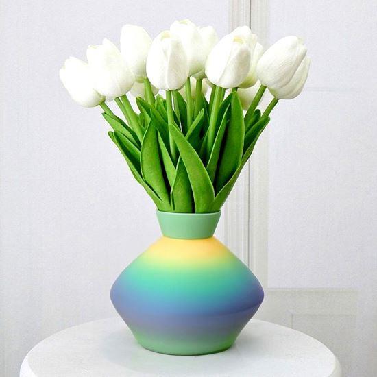 Obrázok z Umelé tulipány 10 ks  - biele