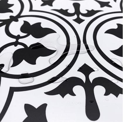 Obrázok z Samolepiace fólie na nábytok a podlahu -  čiernobiely ornament