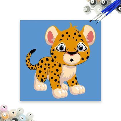Obrázok z Maľovanie podľa čísel pre deti  -  leopard