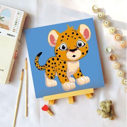 Obrázok z Maľovanie podľa čísel pre deti  -  leopard