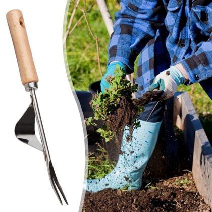 Obrázok z Vypichovač buriny s kolískou a drevenou rukoväťou