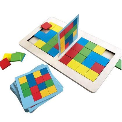 Obrázok z Drevená hra tangram pre dvoch